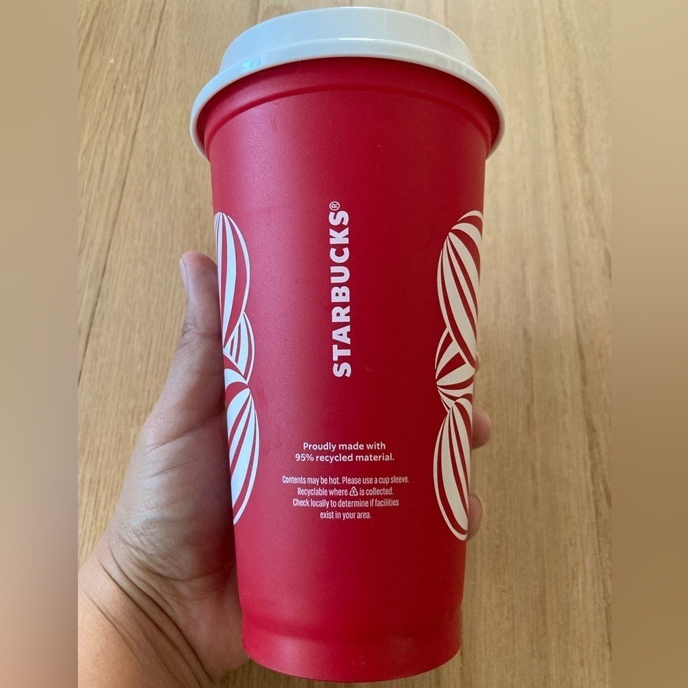 Starbucks 2024 Anniversary Red Mug 16oz Collectible Fandom Coffee Cup Hot Cocoa - Picture 3 of 9